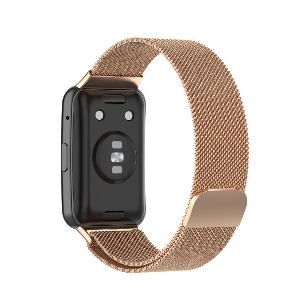 Huawei Watch Fit Armbånd Milanese Loop, Rose guld