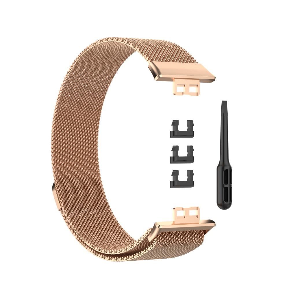 Huawei Watch Fit Armbånd Milanese Loop, Rose guld
