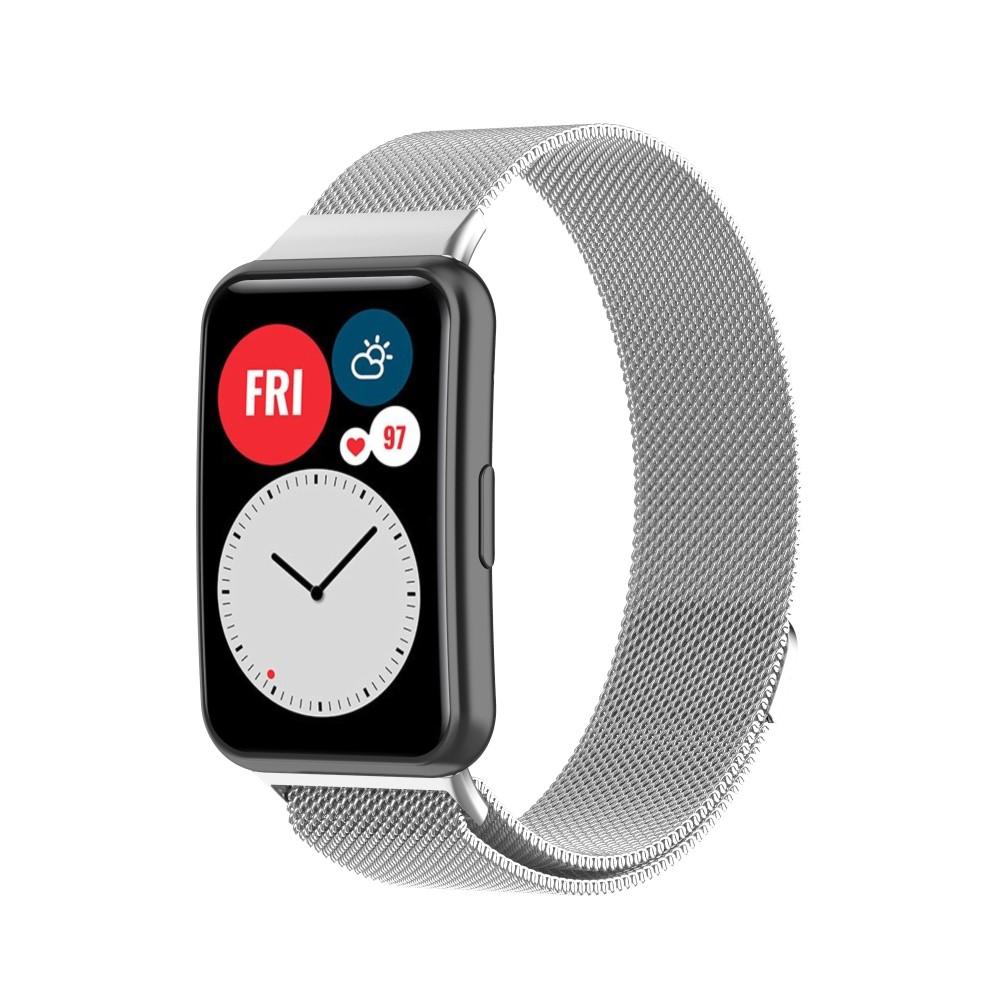 Huawei Watch Fit Armbånd Milanese Loop, Sølv