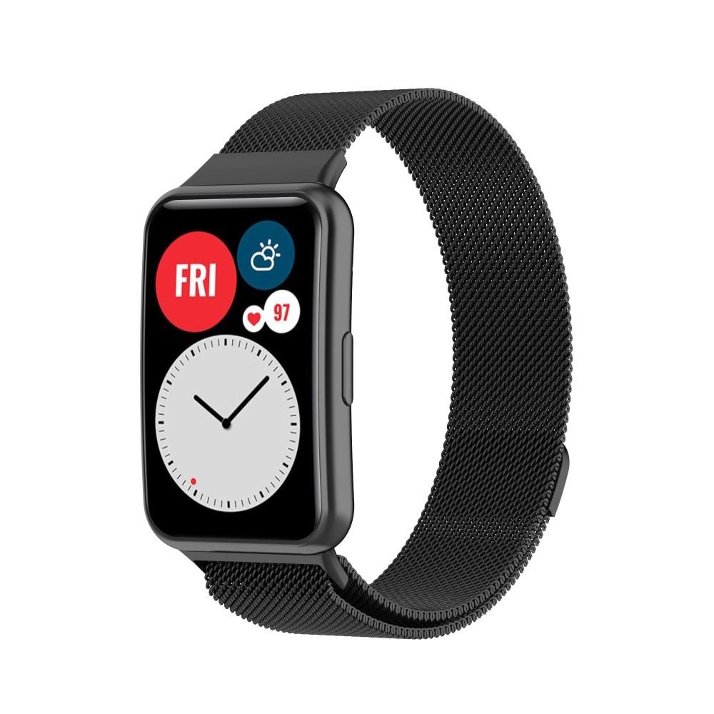 Huawei Watch Fit Armbånd Milanese Loop, Sort