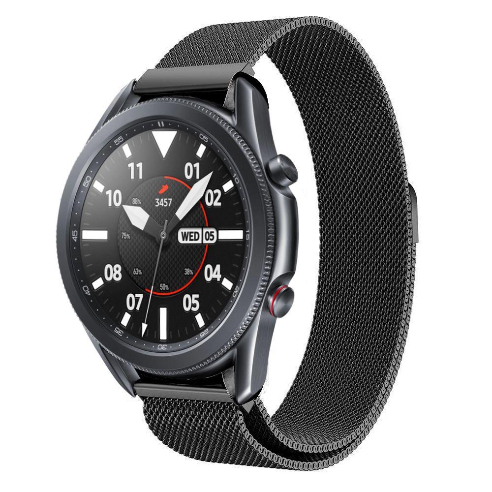 Samsung Galaxy Watch 3 45mm Armbånd Milanese Loop, Sort