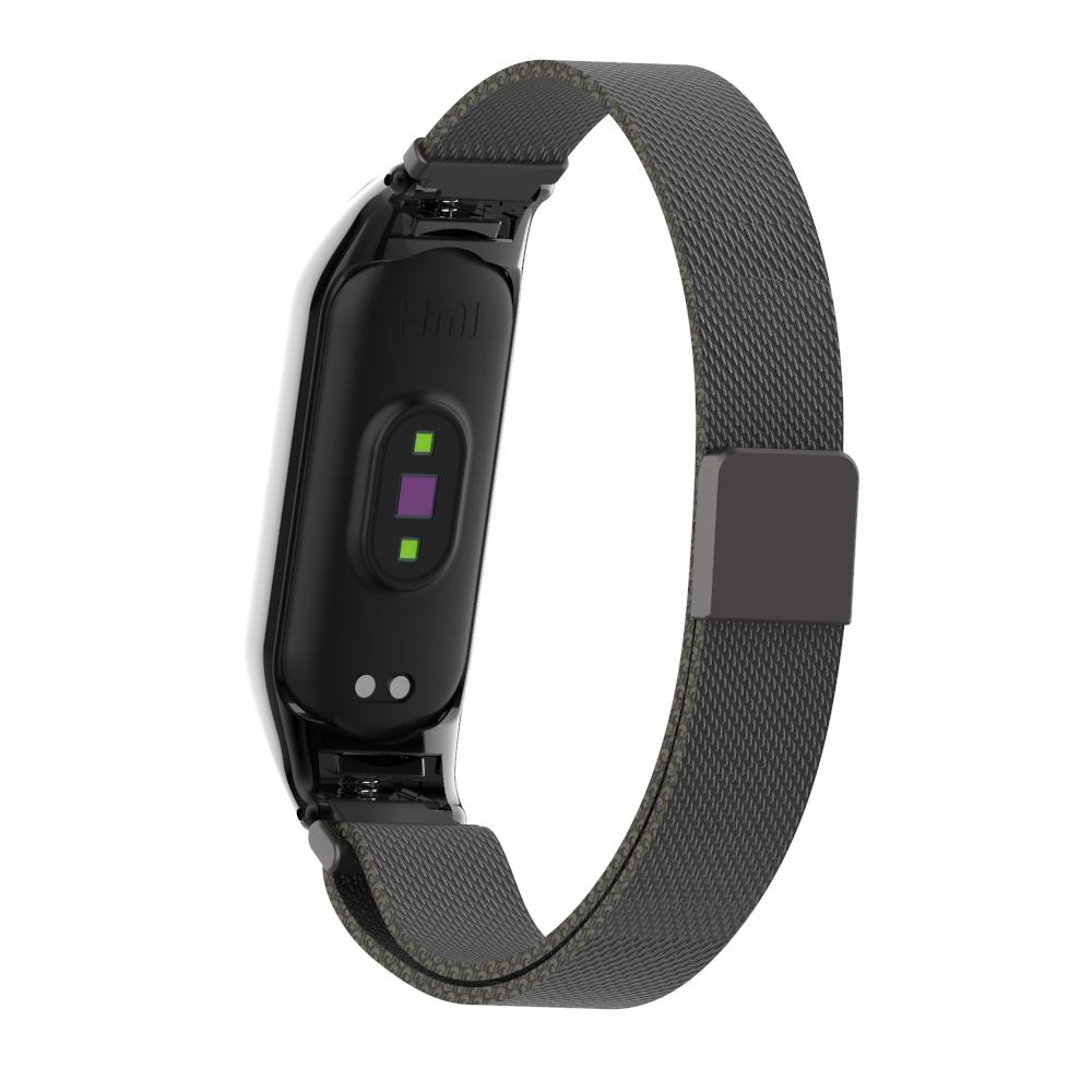 Xiaomi Mi Band 5/Mi Band 6 Armbånd Milanese Loop, Sort