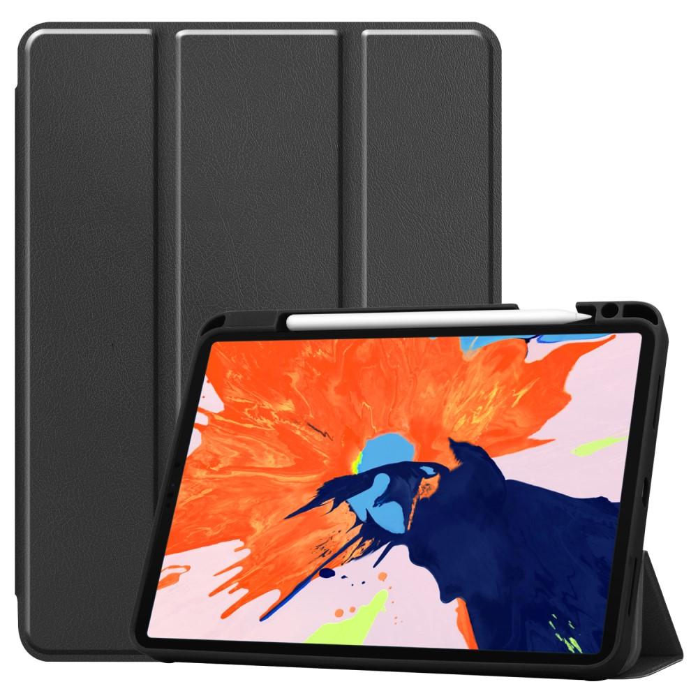 Apple iPad Pro 12.9 3rd Gen (2018) Tri-fold etui med penneholder, Sort