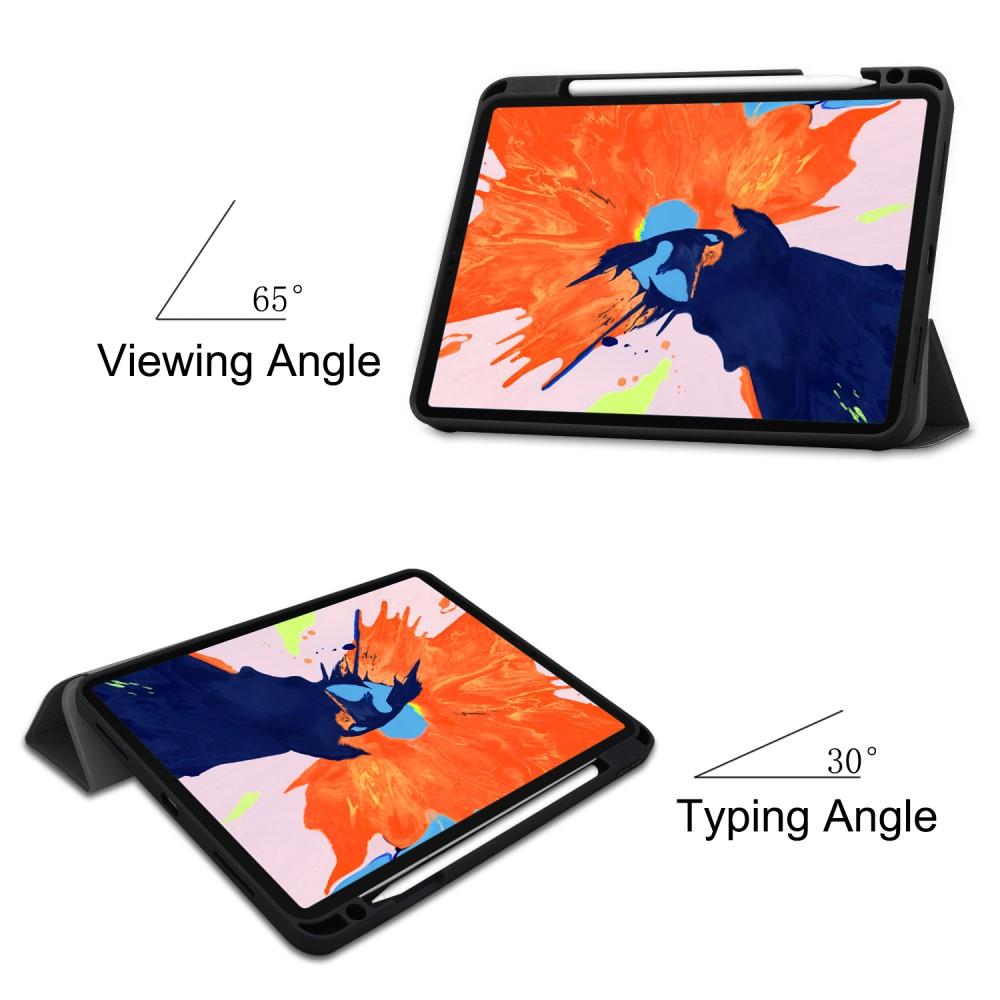 Apple iPad Pro 12.9 3rd Gen (2018) Tri-fold etui med penneholder, Sort
