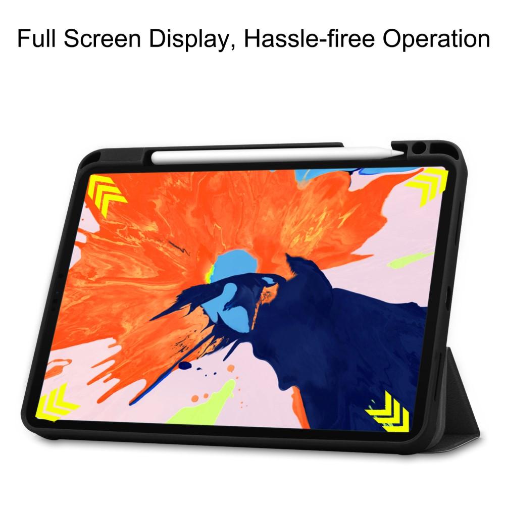 Apple iPad Pro 12.9 3rd Gen (2018) Tri-fold etui med penneholder, Sort
