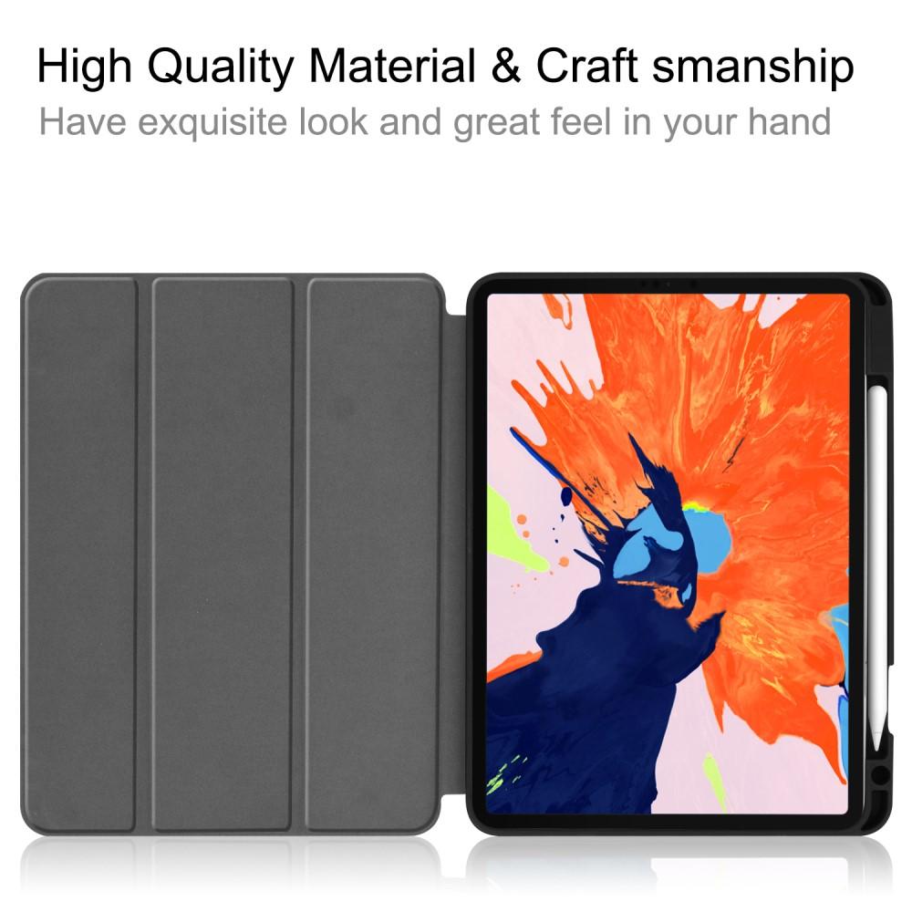 Apple iPad Pro 12.9 3rd Gen (2018) Tri-fold etui med penneholder, Sort