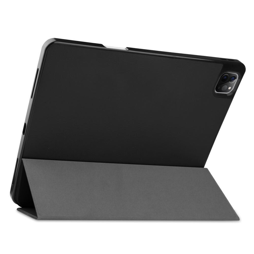 Apple iPad Pro 12.9 5th Gen (2021) Tri-fold etui med penneholder, Sort