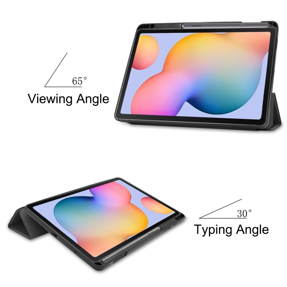 Samsung Galaxy Tab S6 Lite Tri-fold etui med penneholder, Sort