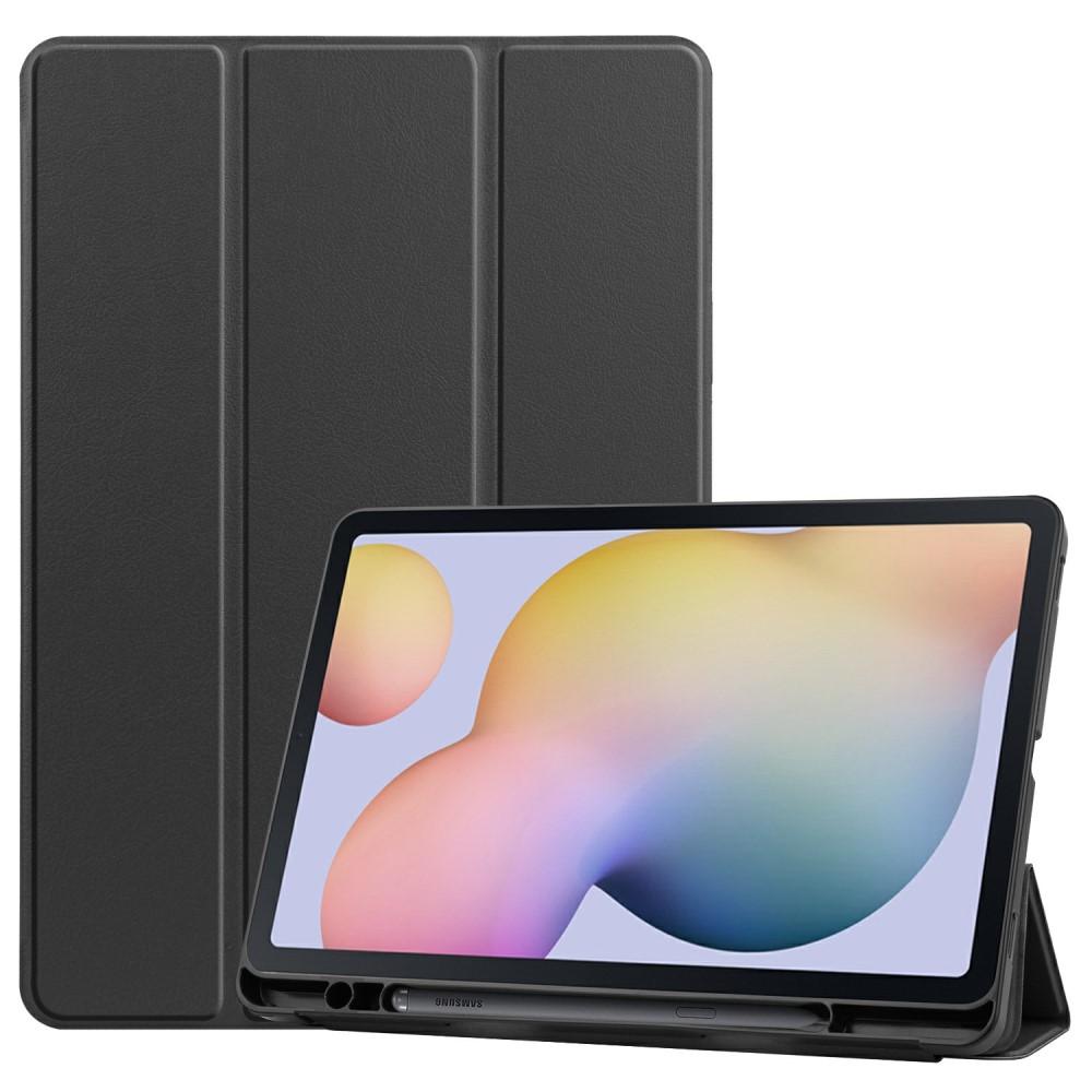 Samsung Galaxy Tab S8/Galaxy Tab S7 Tri-fold etui med penneholder, Sort