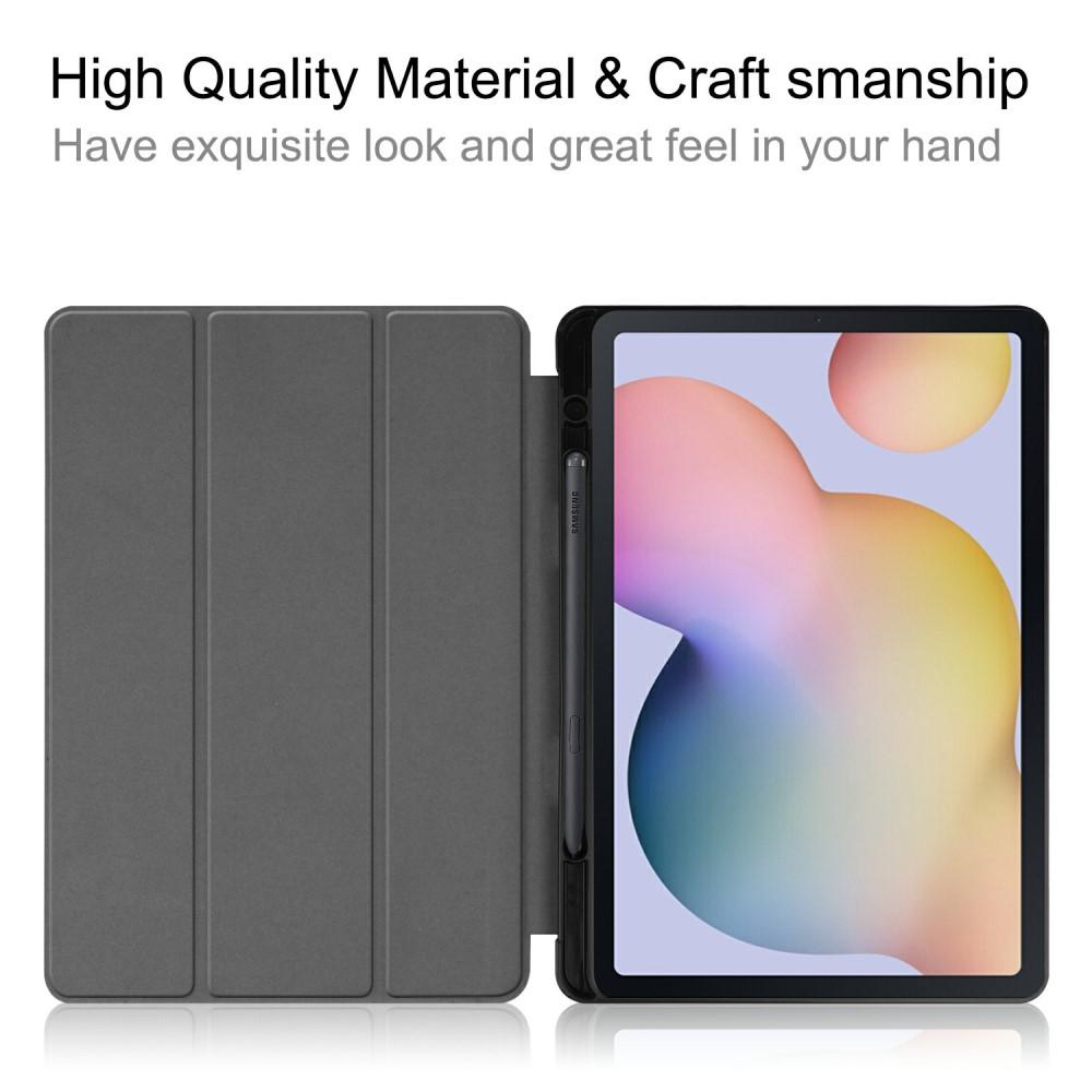 Samsung Galaxy Tab S8/Galaxy Tab S7 Tri-fold etui med penneholder, Sort