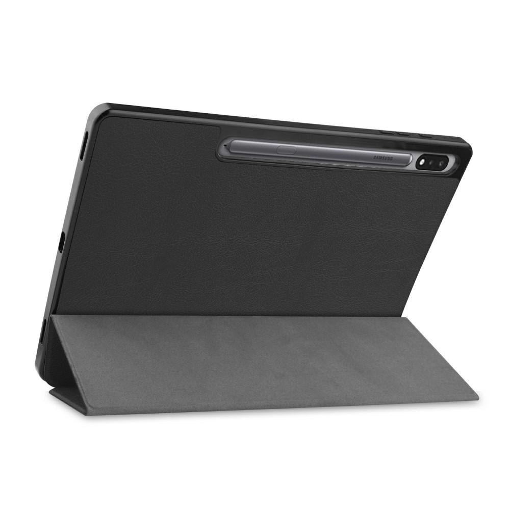 Samsung Galaxy Tab S8 Plus/Galaxy Tab S7 Plus Tri-fold etui med penneholder, Sort