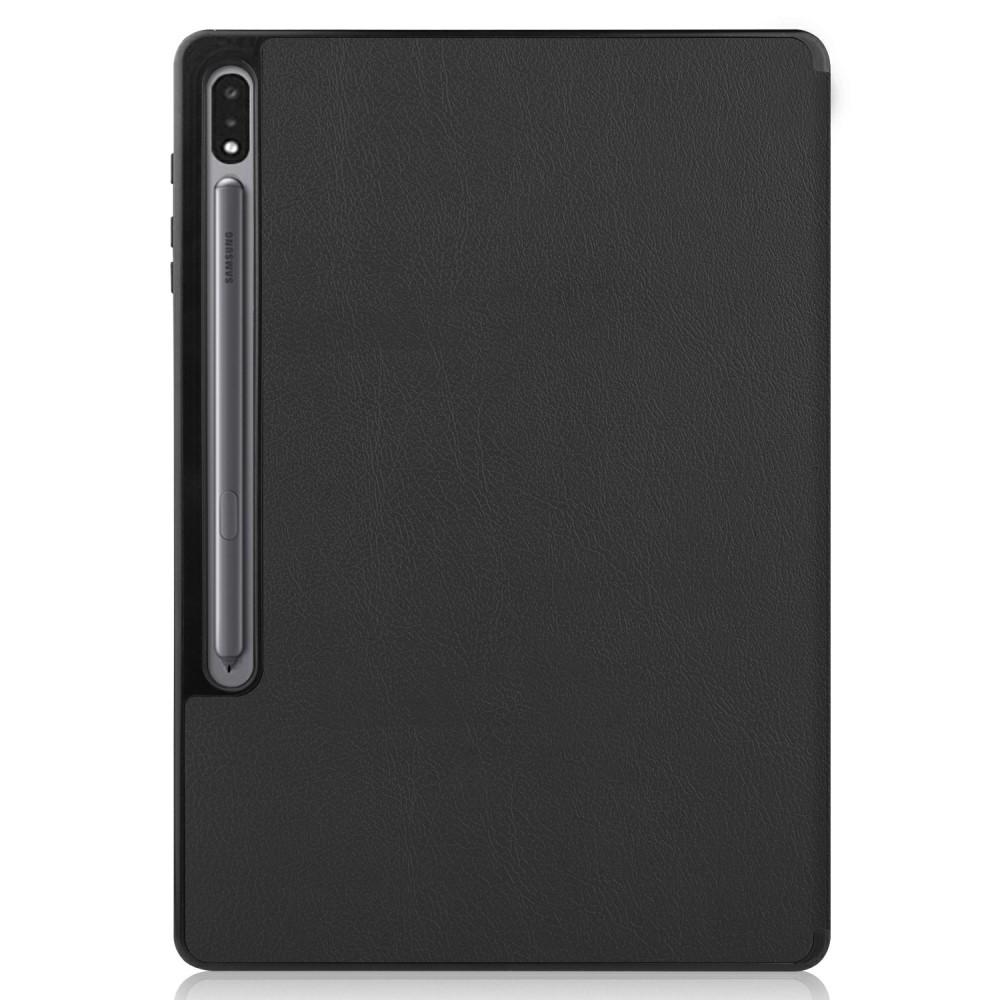Samsung Galaxy Tab S8 Plus/Galaxy Tab S7 Plus Tri-fold etui med penneholder, Sort