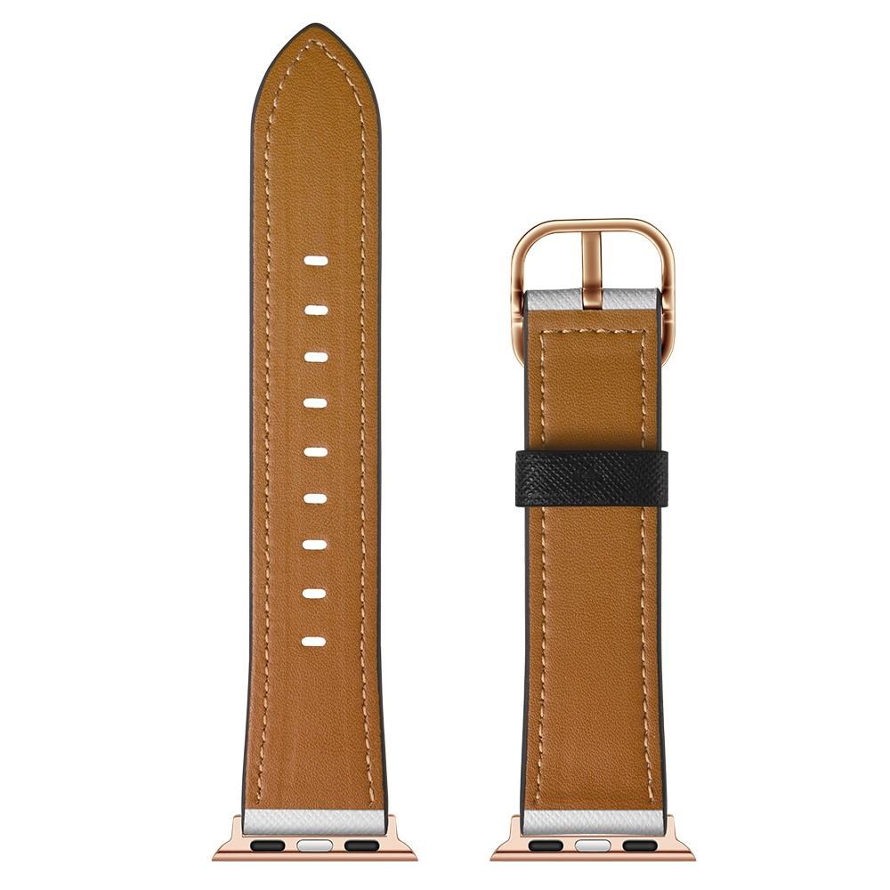 Apple Watch Series 10 46mm Armbånd i ægte læder, Leopard