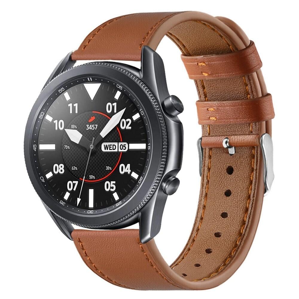 Samsung Galaxy Watch 3 45mm Armbånd i ægte læder, Brun