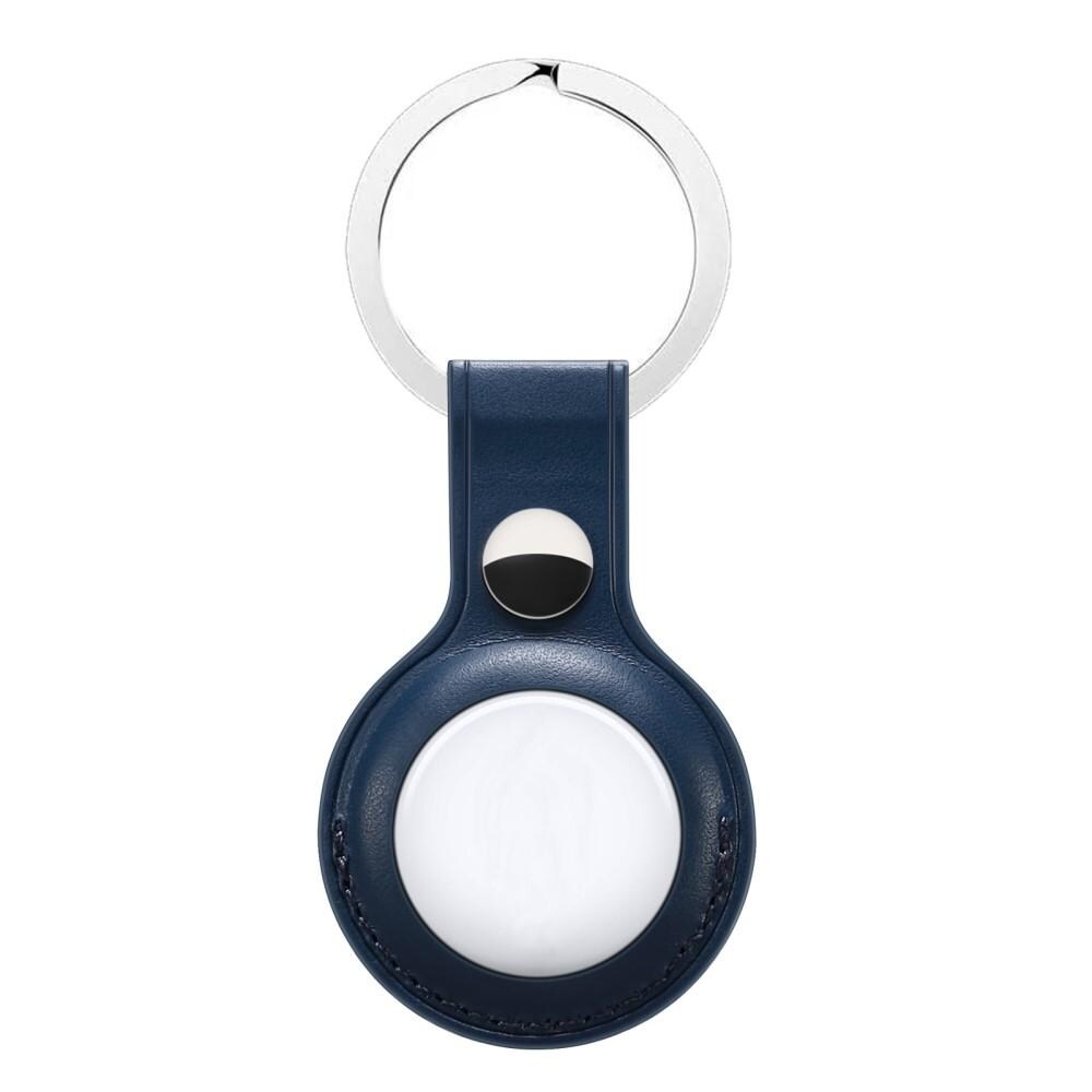 Apple AirTag Nøglering med lædercover, Blå