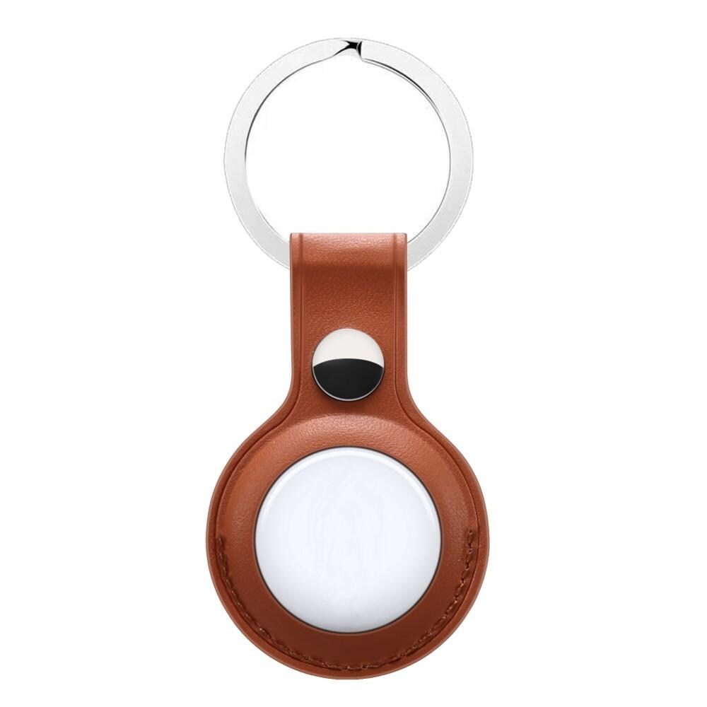 Apple AirTag Nøglering med lædercover, Brun