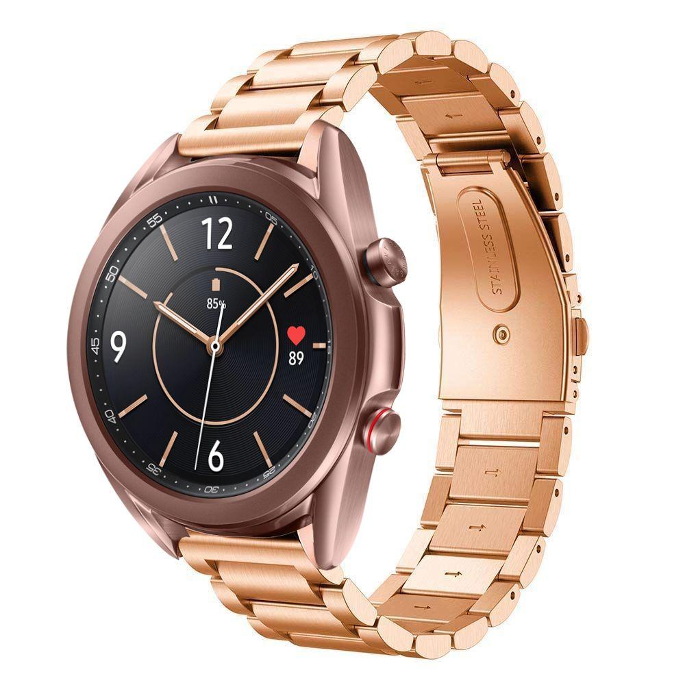 Samsung Galaxy Watch 3 41mm Stilrent linkarmbånd i metal, Rose guld