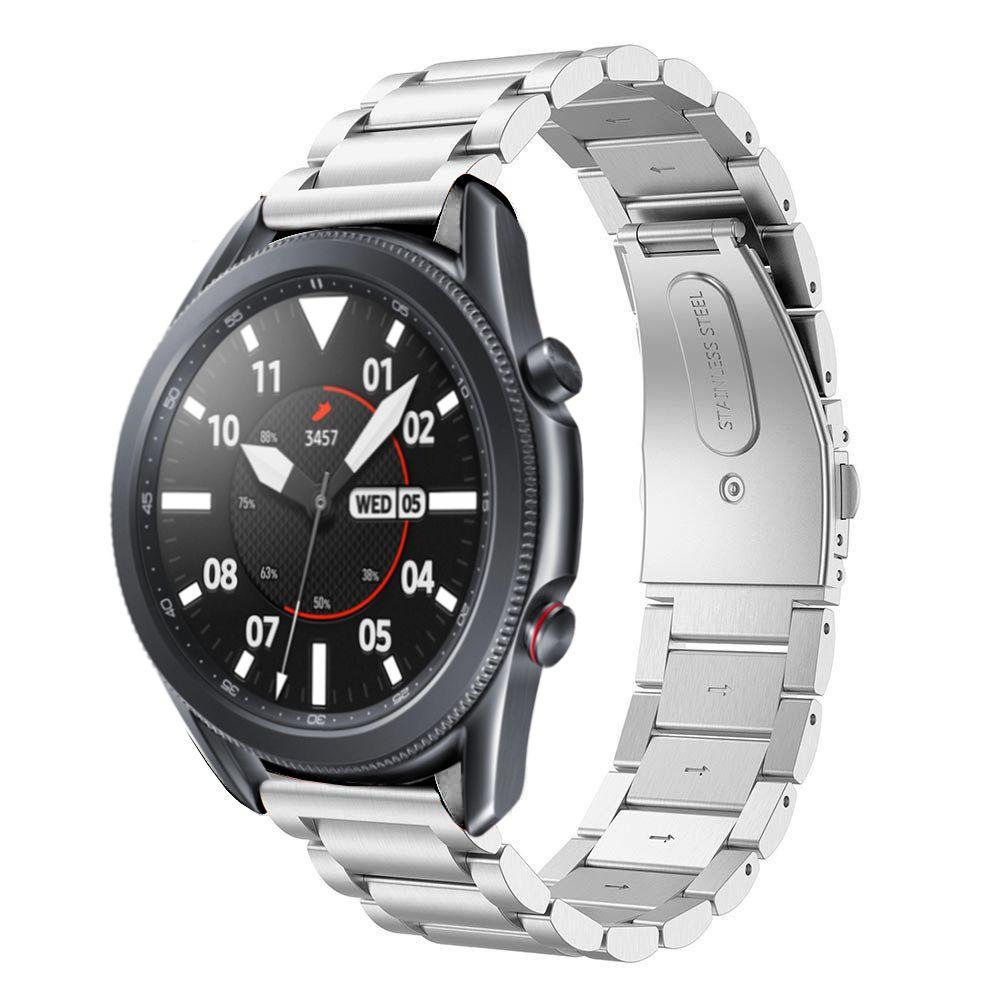 Samsung Galaxy Watch 3 41mm Stilrent linkarmbånd i metal, Sølv