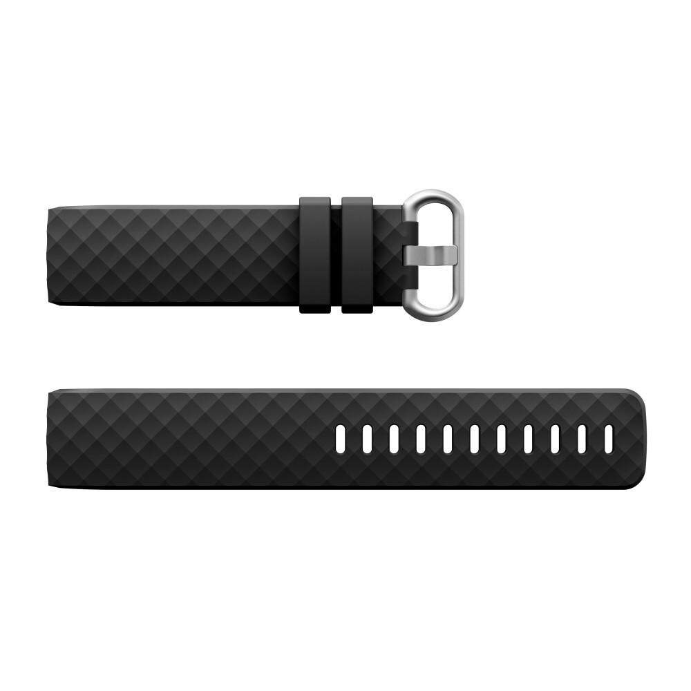Fitbit Charge 3/Charge 4 Armbånd i silikone, Sort