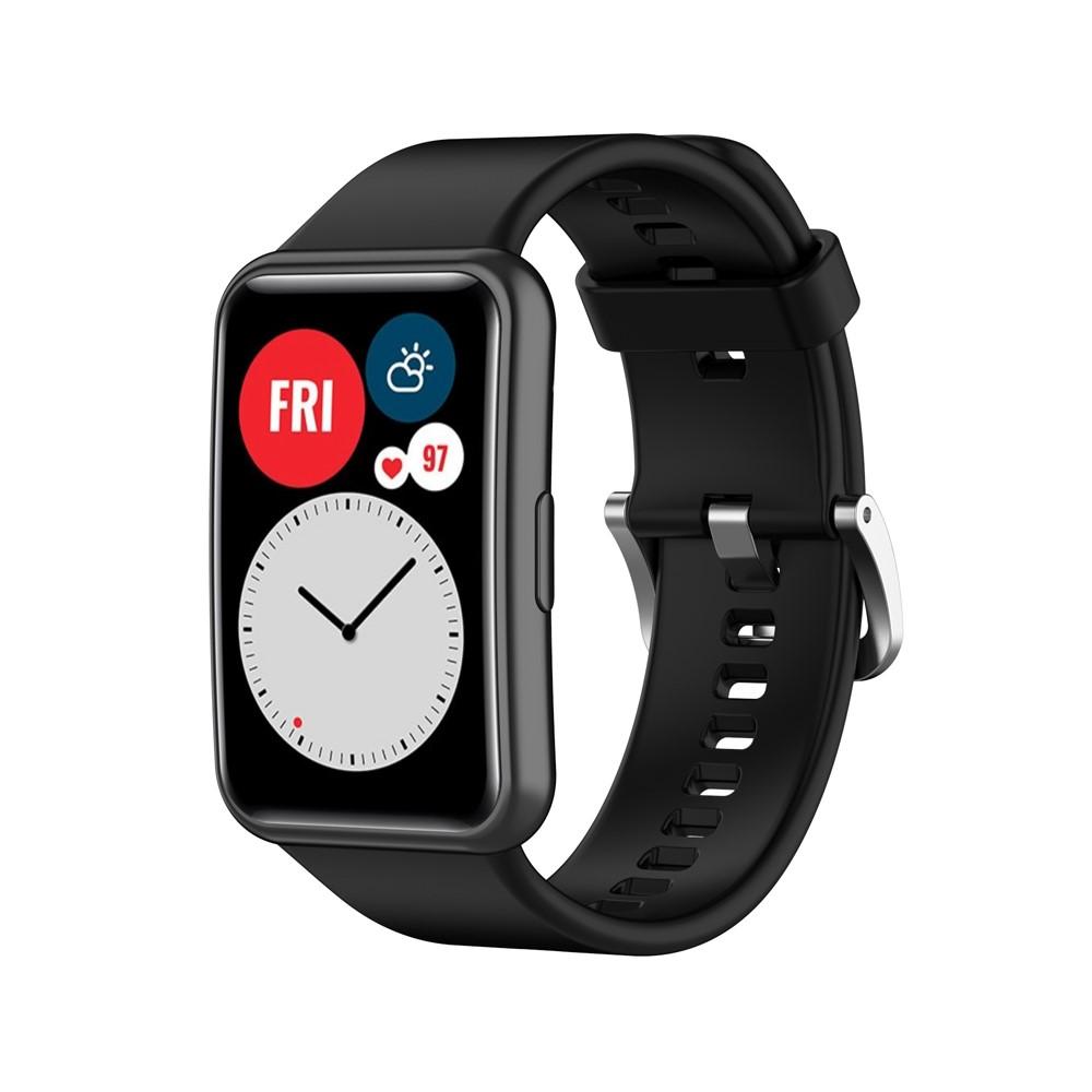 Huawei Watch Fit Armbånd i silikone, Sort