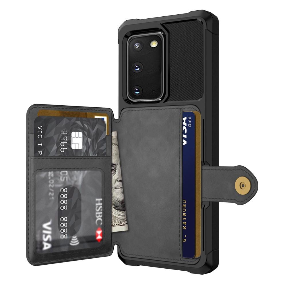 Samsung Galaxy S20 Stødsikkert mobilcover med pung, Sort
