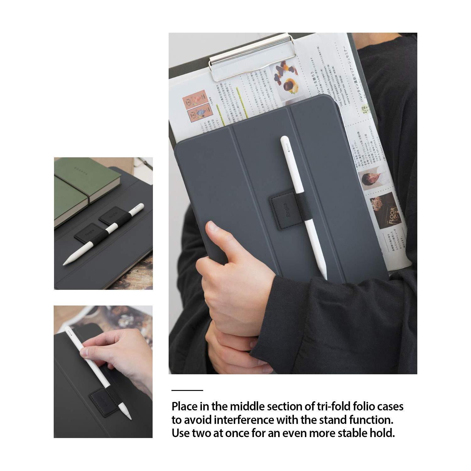 Universel penneholder med tape, Sort