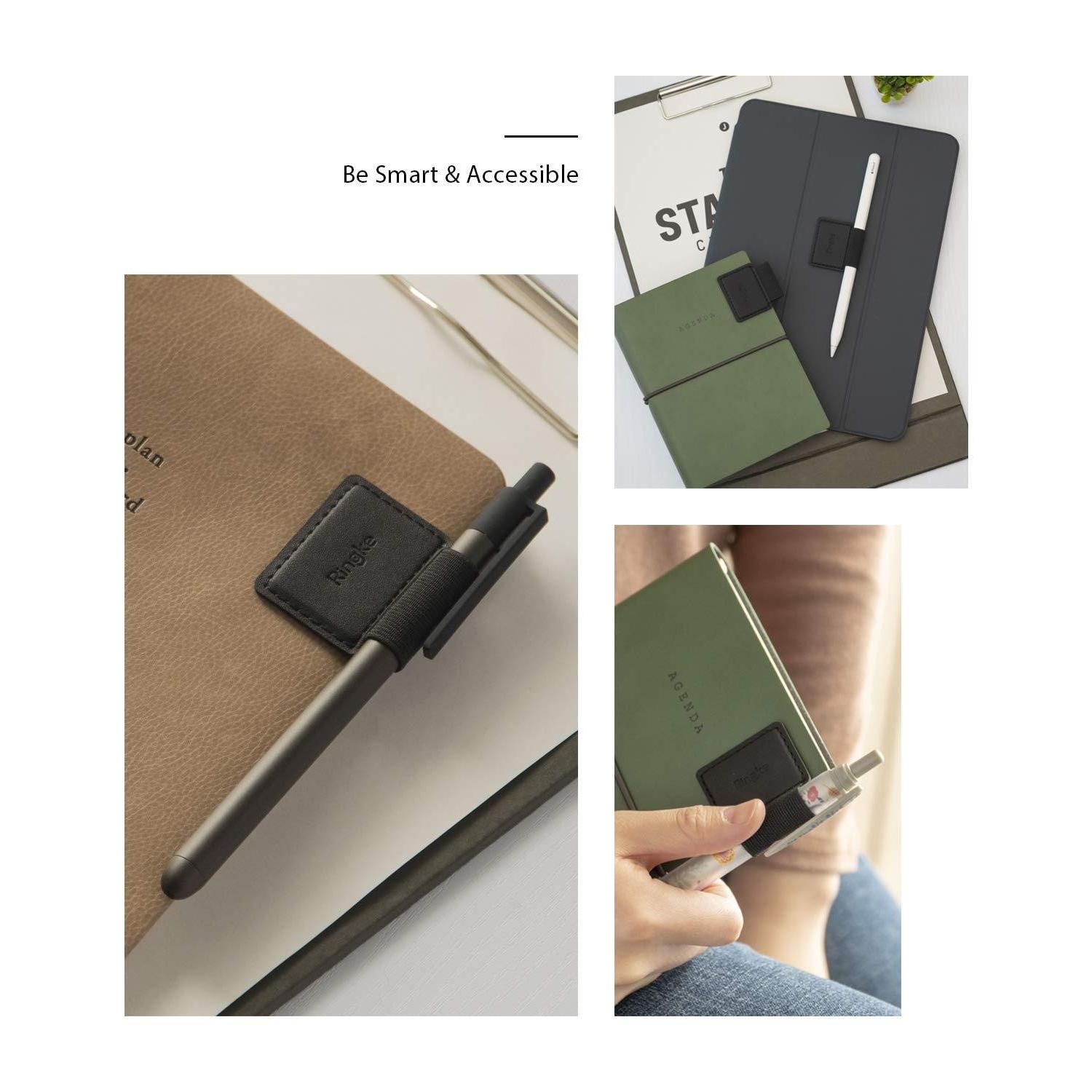 Universel penneholder med tape, Sort