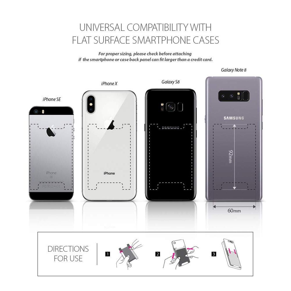 Card Slot kortholder, Clear Mist