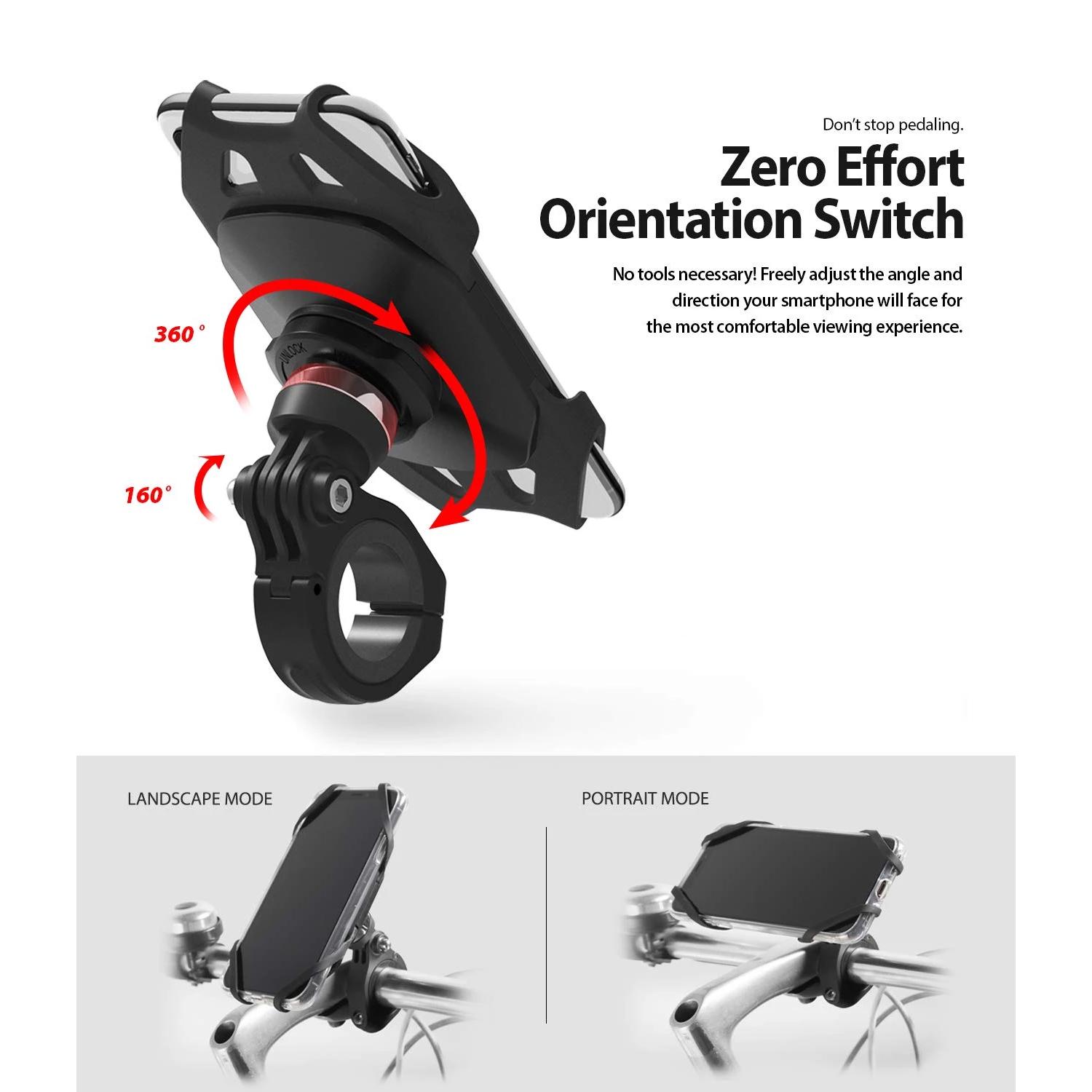 Spider Grip cykelholder til styret, Sort