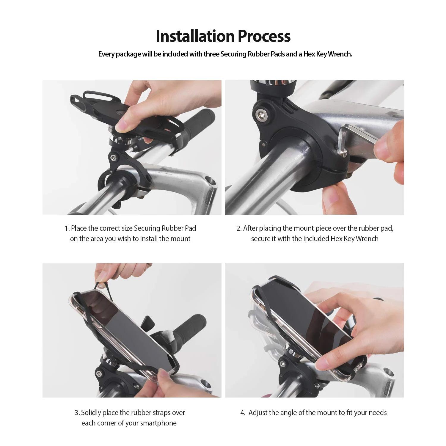 Spider Grip cykelholder til styret, Sort