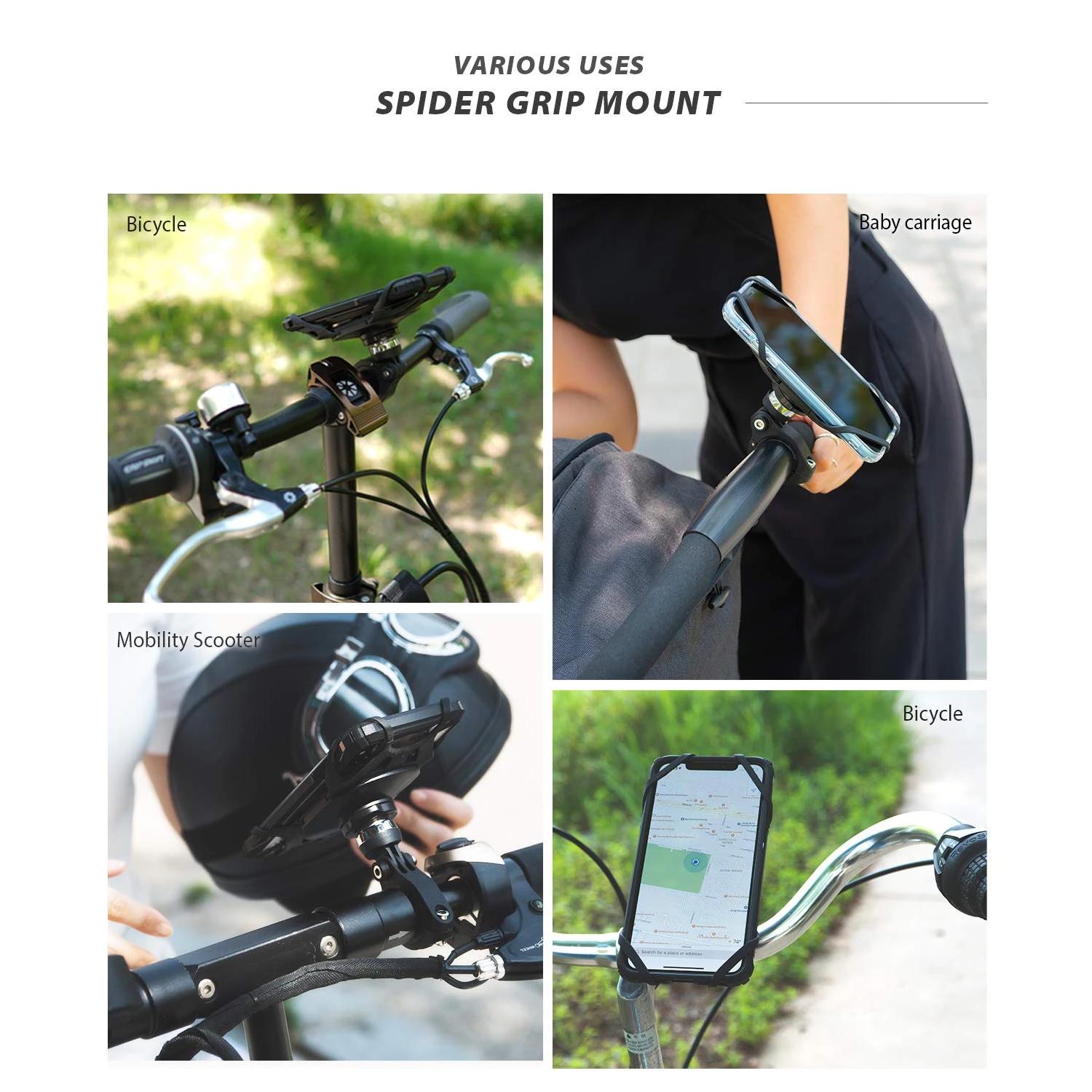 Spider Grip cykelholder til styret, Sort