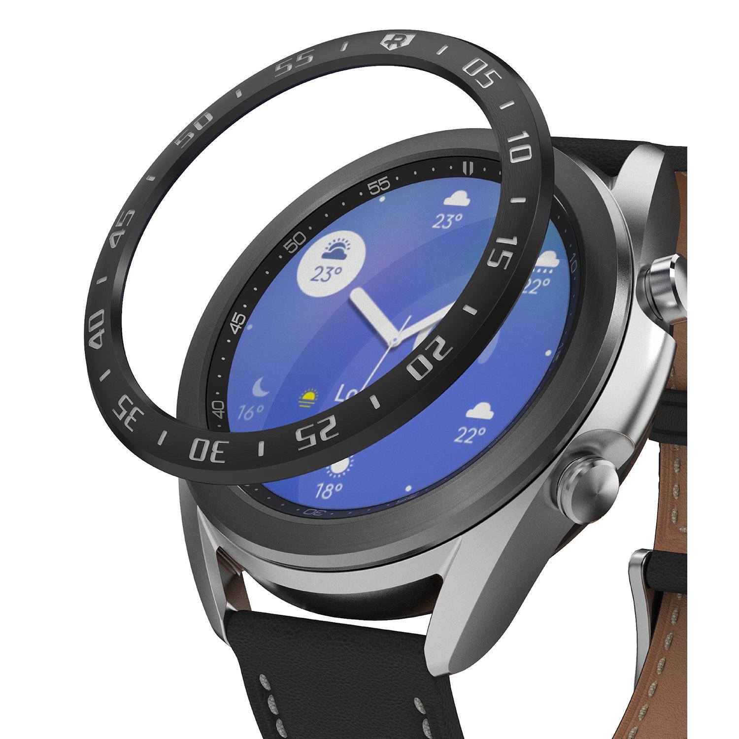 Samsung Galaxy Watch 3 41mm Beskyttelsesring - Bezel Styling Sort