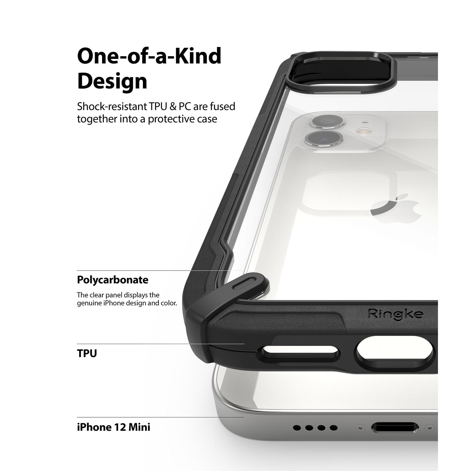 iPhone 12 Mini Fusion X Cover, Sort
