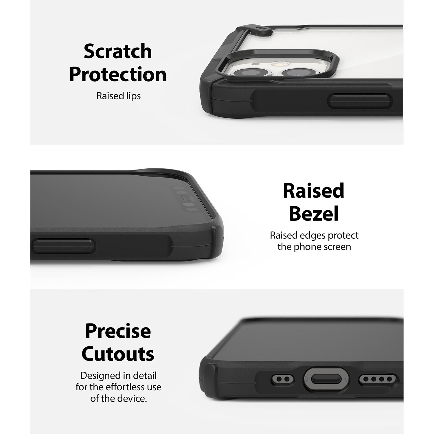 iPhone 12 Mini Fusion X Cover, Sort