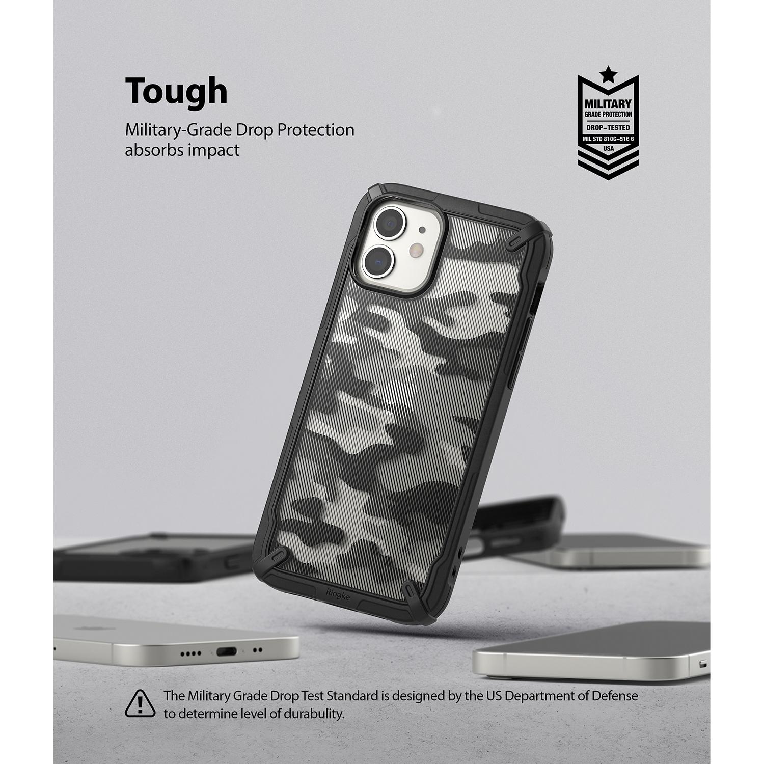 iPhone 12 Mini Fusion X Cover, Camo Black