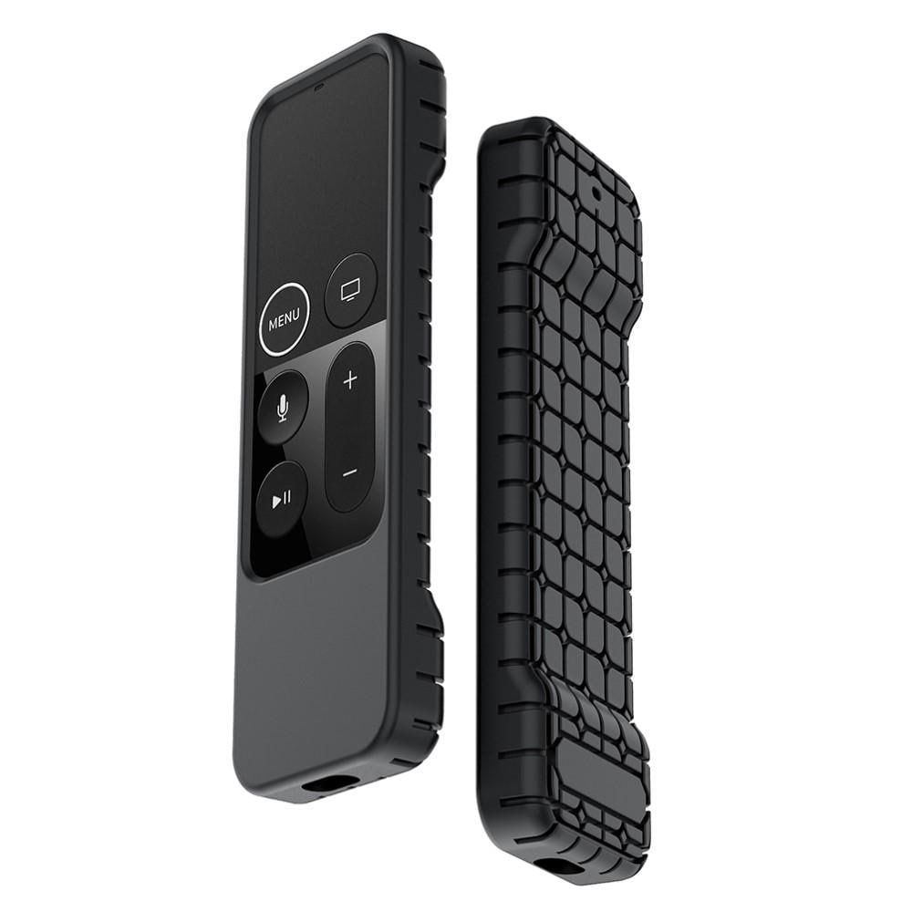 Apple TV 4K fjernbetjening robust stødabsorberende silikonecover, Sort