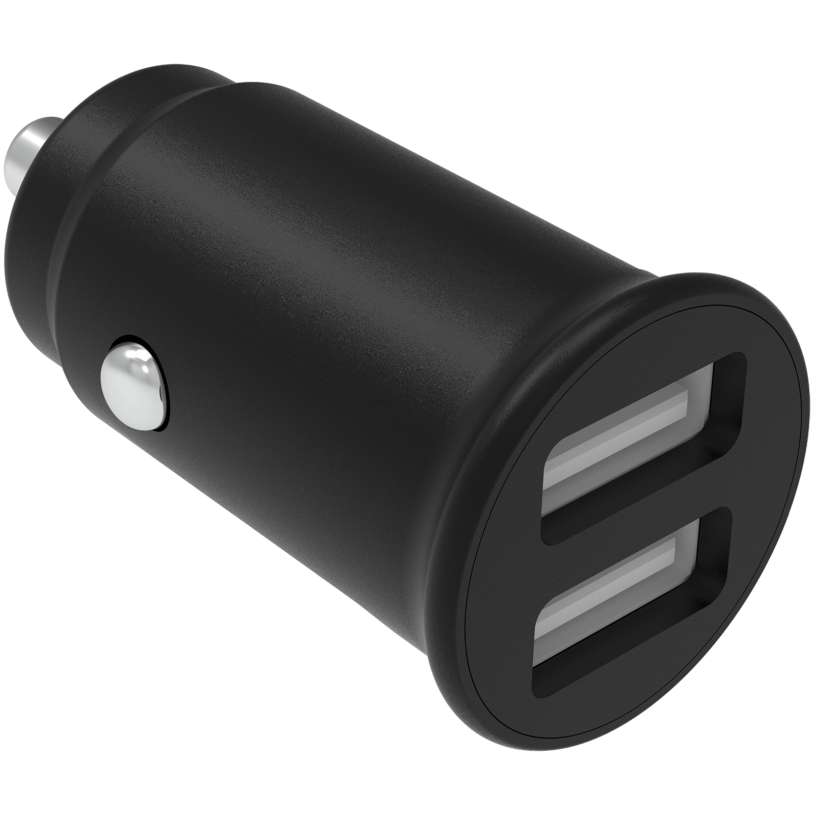 Biloplader 2xUSB-A 4.8A 12V-24V, Sort