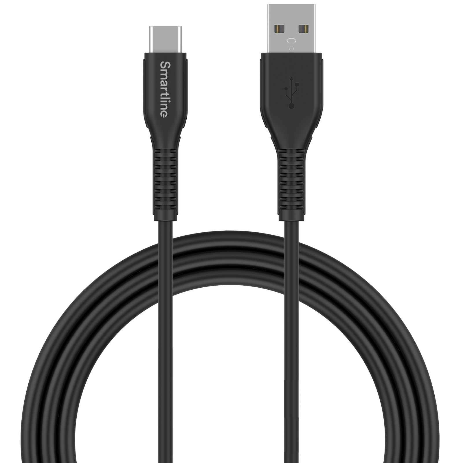Slidstærk opladningskabel 2m USB-A til USB-C, Sort