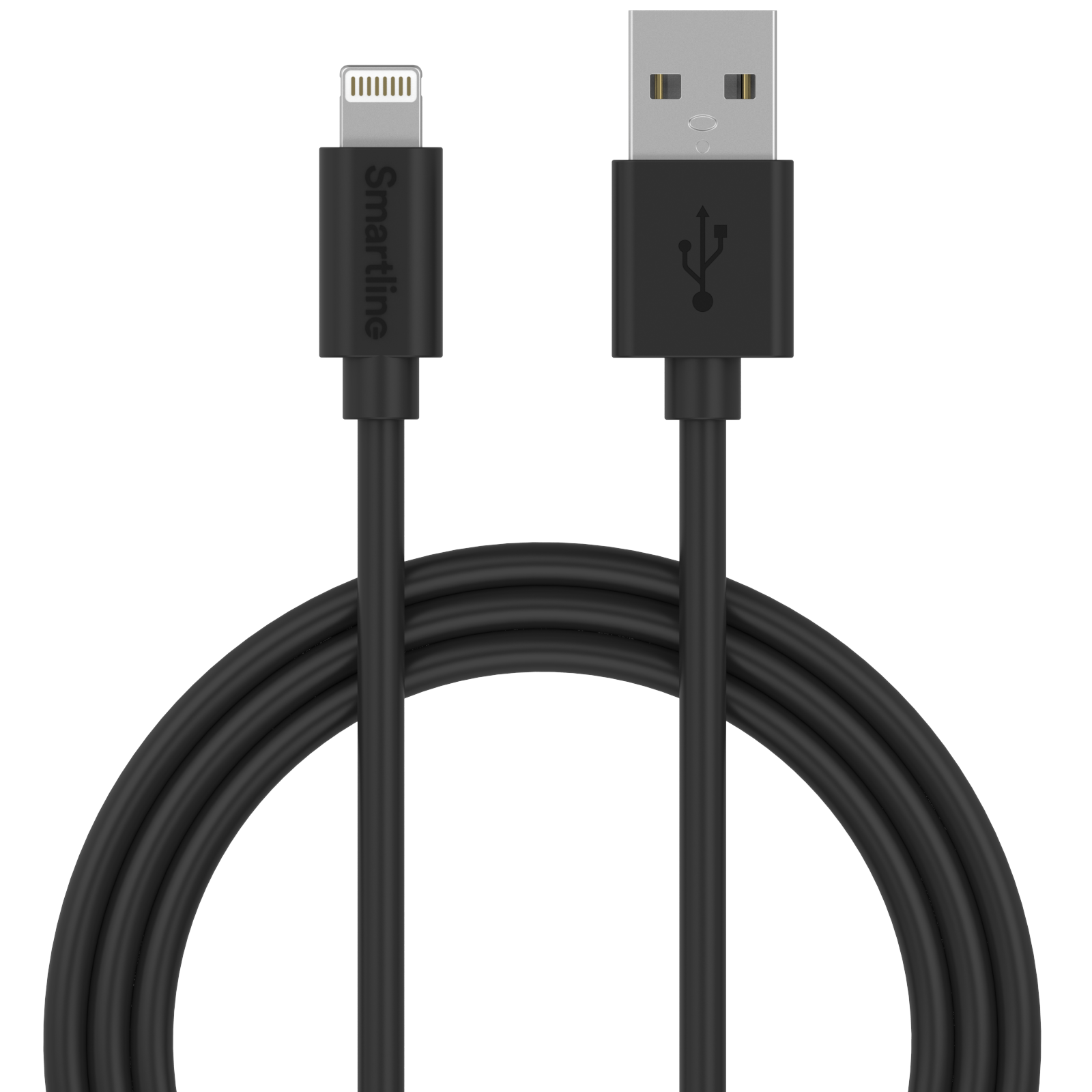 Opladningskabel 1m USB-A til Lightning, Sort