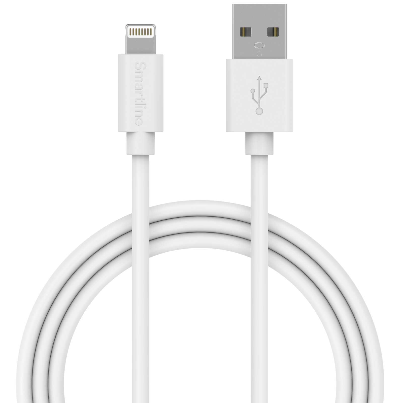 Opladningskabel 2m USB-A til Lightning, Hvid