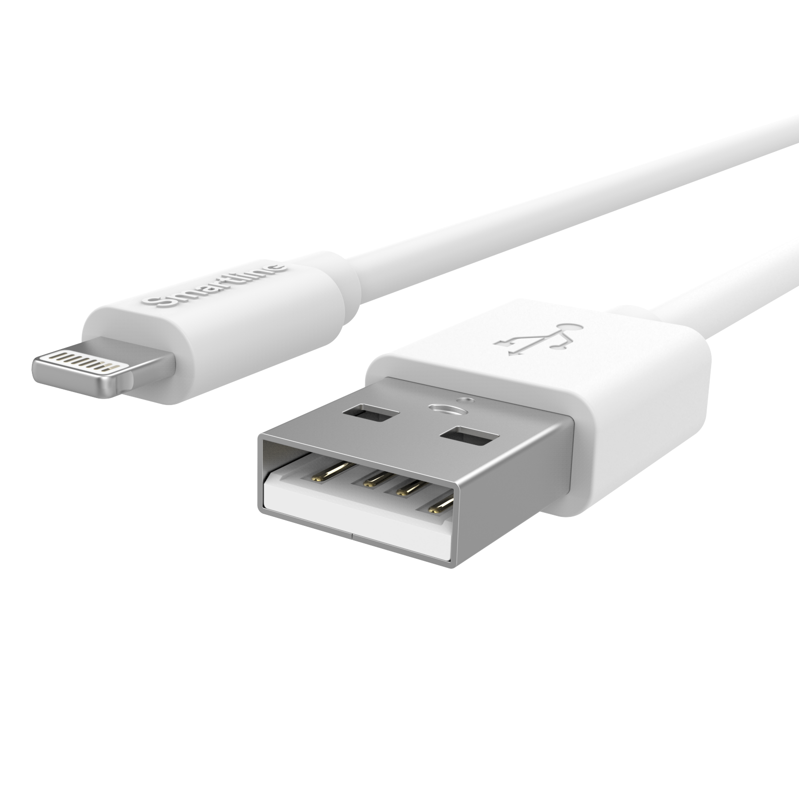 Opladningskabel 2m USB-A til Lightning, Hvid