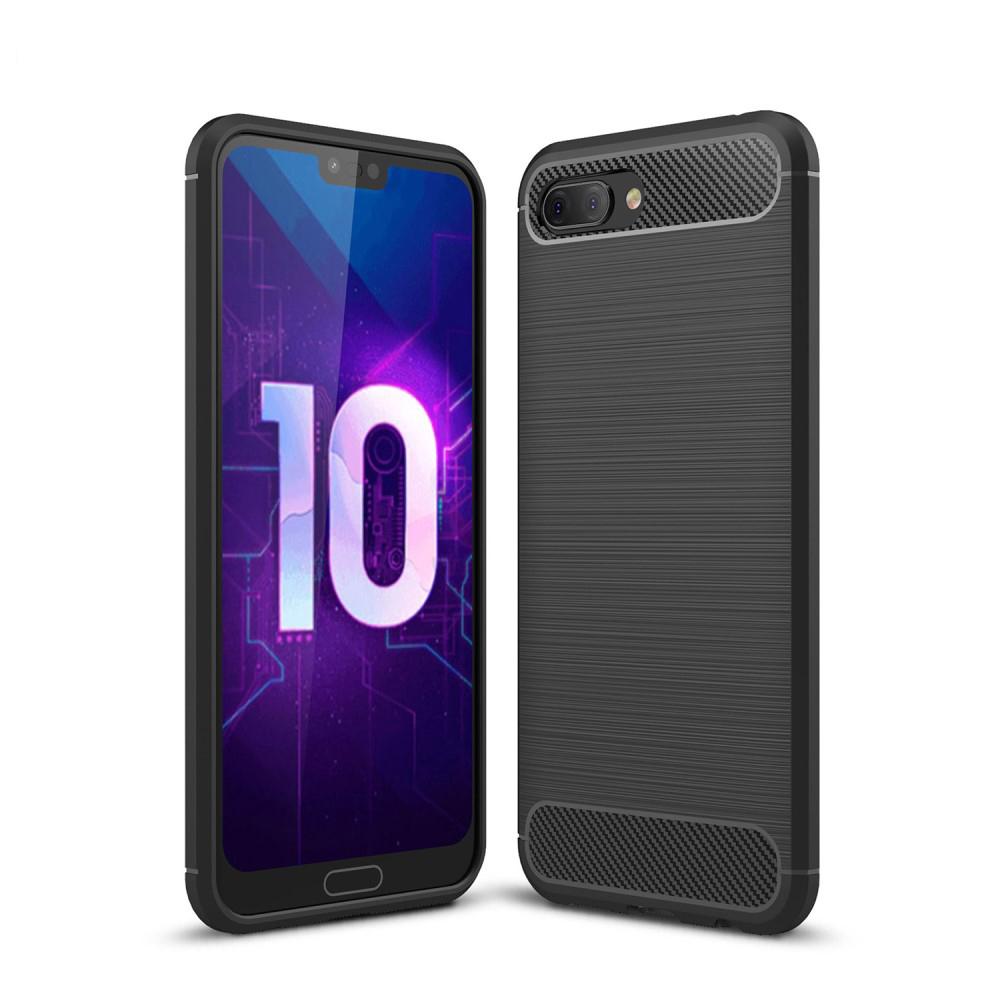 Huawei Honor 10 TPU-cover Brushed, Sort