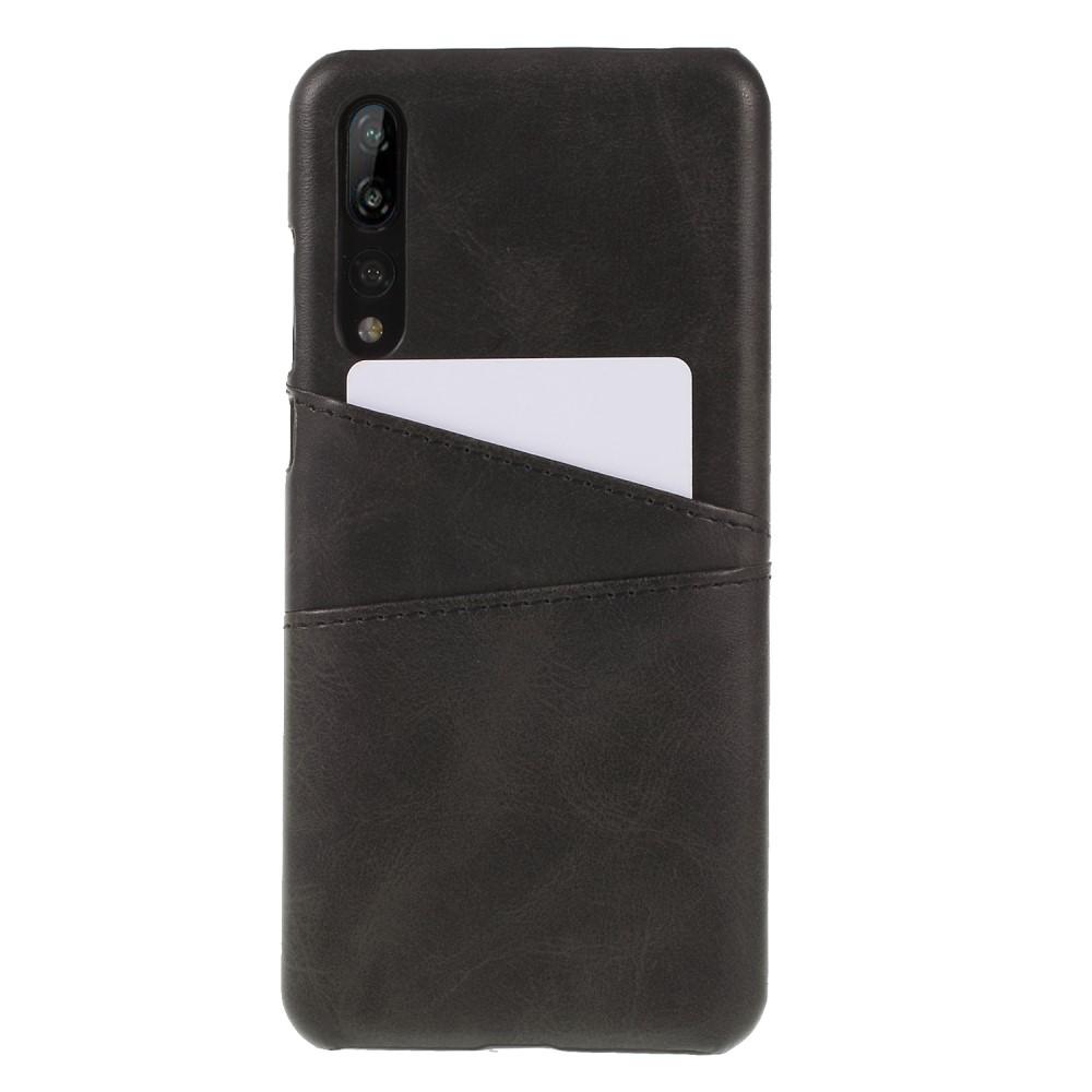 Huawei P20 Pro Smart cover med 2 kortholdere, Sort