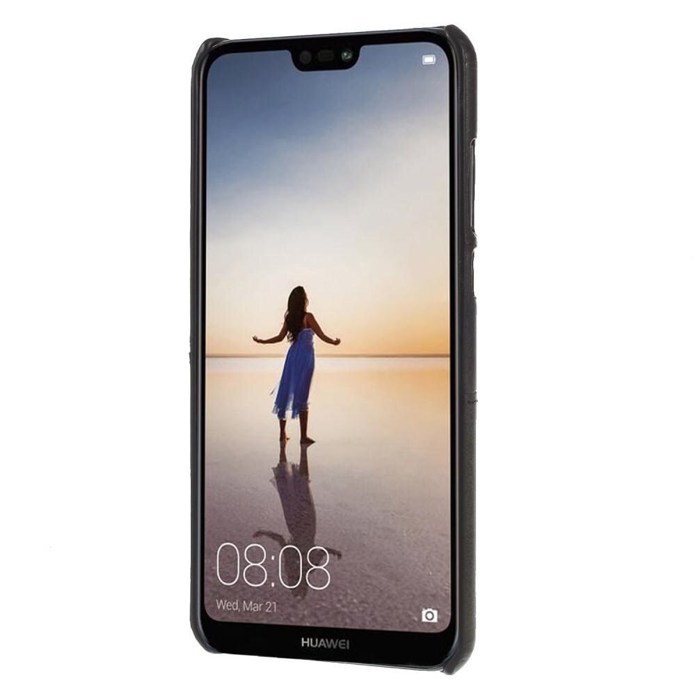 Huawei P20 Pro Smart cover med 2 kortholdere, Sort
