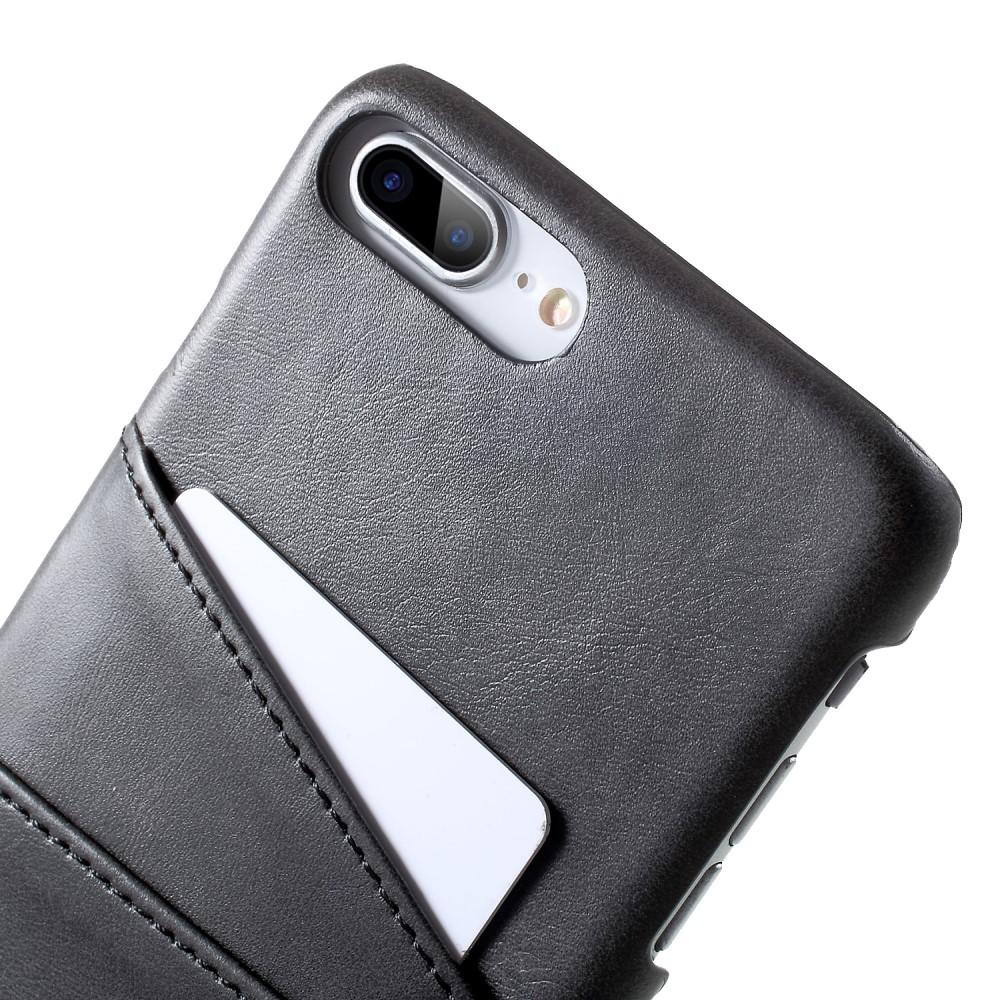 iPhone 7 Plus/iPhone 8 Plus Smart cover med 2 kortholdere, Sort