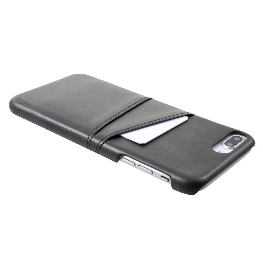 iPhone 7 Plus/iPhone 8 Plus Smart cover med 2 kortholdere, Sort