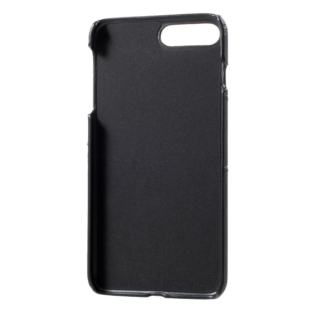 iPhone 7 Plus/iPhone 8 Plus Smart cover med 2 kortholdere, Sort