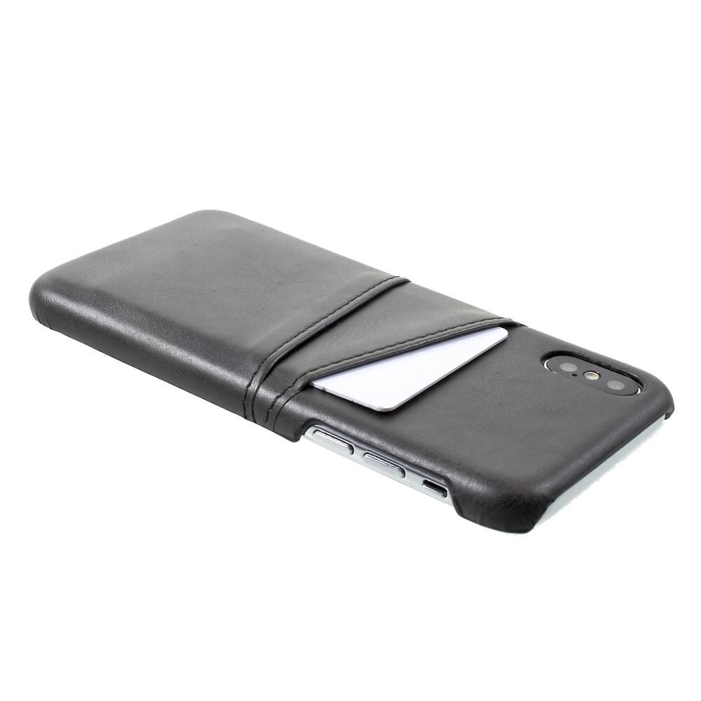 iPhone X/XS Smart cover med 2 kortholdere, Sort