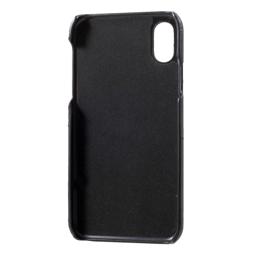 iPhone X/XS Smart cover med 2 kortholdere, Sort