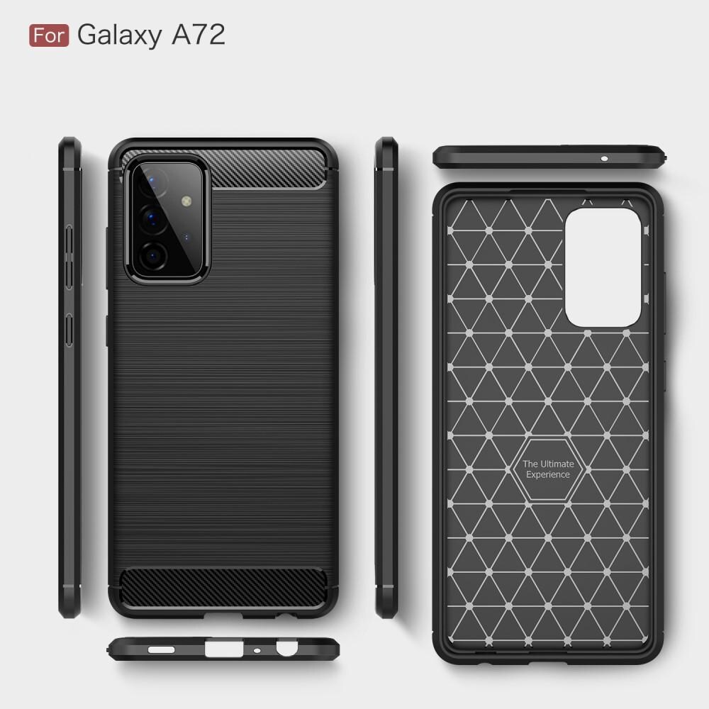 Samsung Galaxy A72 5G TPU-cover Brushed, Sort